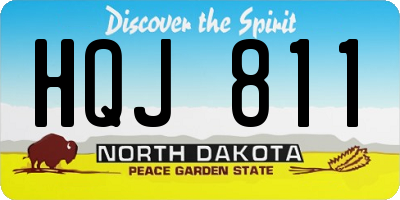 ND license plate HQJ811