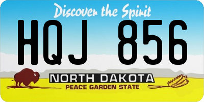 ND license plate HQJ856
