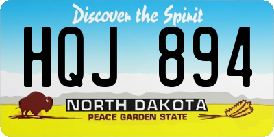 ND license plate HQJ894