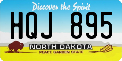ND license plate HQJ895