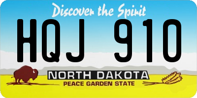 ND license plate HQJ910