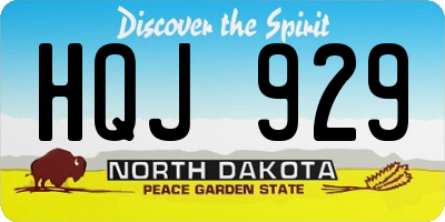 ND license plate HQJ929