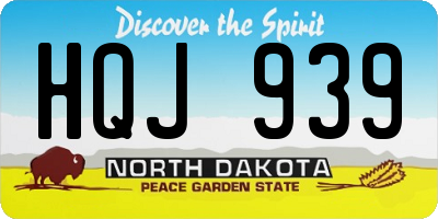 ND license plate HQJ939