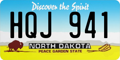 ND license plate HQJ941