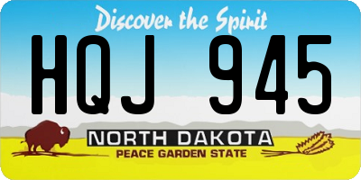 ND license plate HQJ945