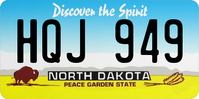 ND license plate HQJ949