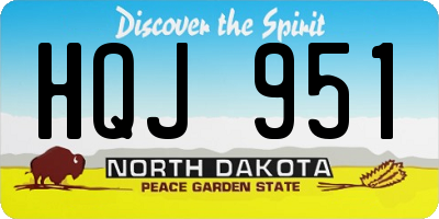 ND license plate HQJ951