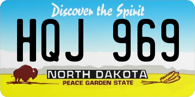 ND license plate HQJ969