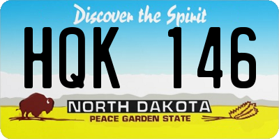 ND license plate HQK146