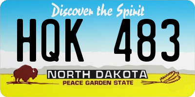 ND license plate HQK483