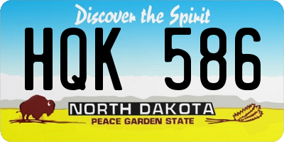 ND license plate HQK586