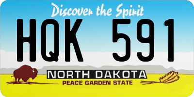 ND license plate HQK591