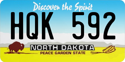 ND license plate HQK592