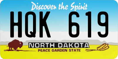 ND license plate HQK619