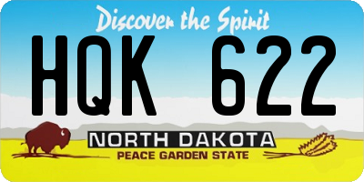 ND license plate HQK622