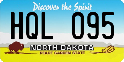 ND license plate HQL095