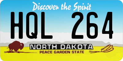 ND license plate HQL264