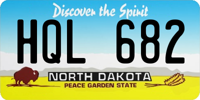 ND license plate HQL682