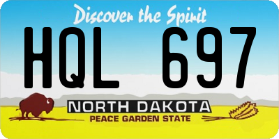 ND license plate HQL697
