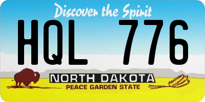 ND license plate HQL776