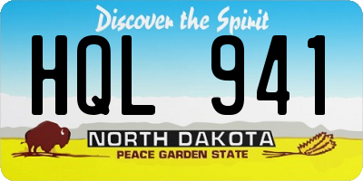 ND license plate HQL941