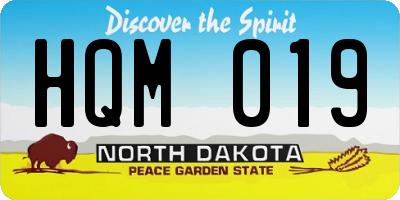 ND license plate HQM019