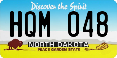 ND license plate HQM048