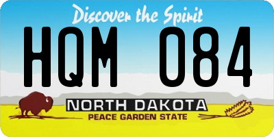 ND license plate HQM084