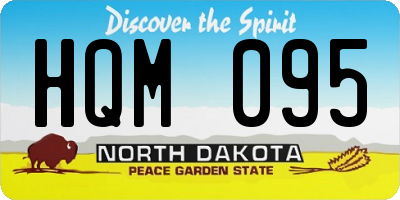 ND license plate HQM095