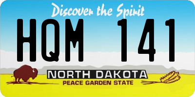 ND license plate HQM141