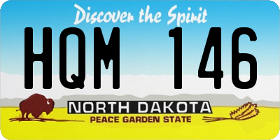 ND license plate HQM146
