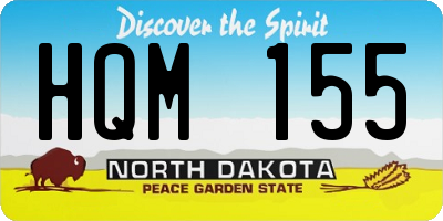 ND license plate HQM155