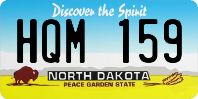 ND license plate HQM159