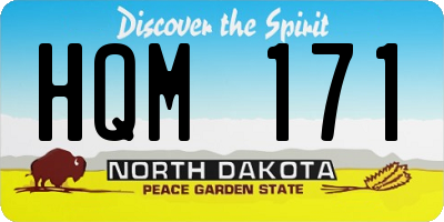 ND license plate HQM171