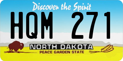 ND license plate HQM271