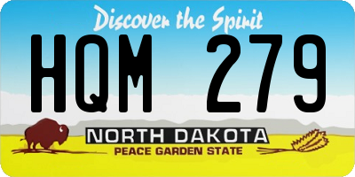 ND license plate HQM279