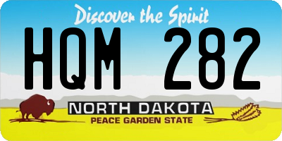 ND license plate HQM282
