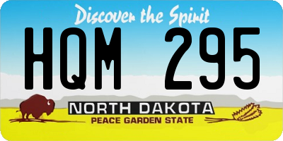 ND license plate HQM295