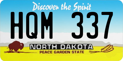ND license plate HQM337
