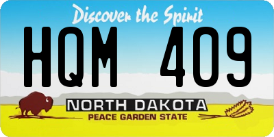 ND license plate HQM409
