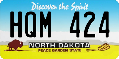 ND license plate HQM424