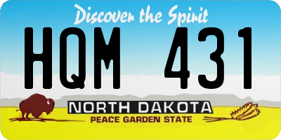 ND license plate HQM431