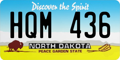 ND license plate HQM436