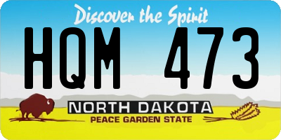 ND license plate HQM473