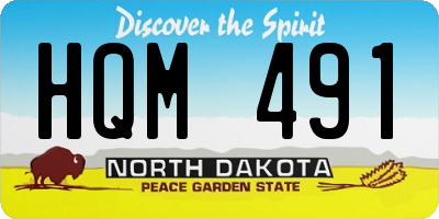 ND license plate HQM491