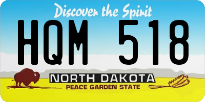 ND license plate HQM518