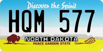 ND license plate HQM577