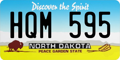 ND license plate HQM595