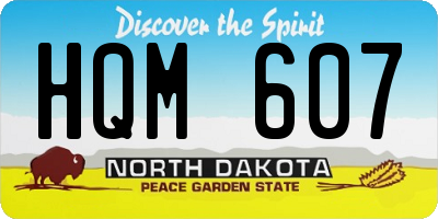 ND license plate HQM607