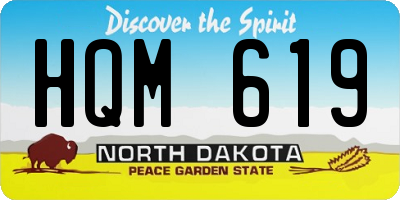 ND license plate HQM619
